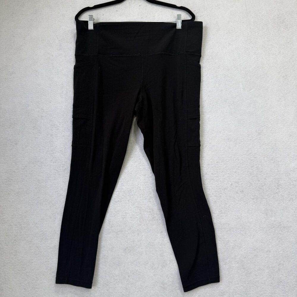 Black Cargo Pocket Leggings